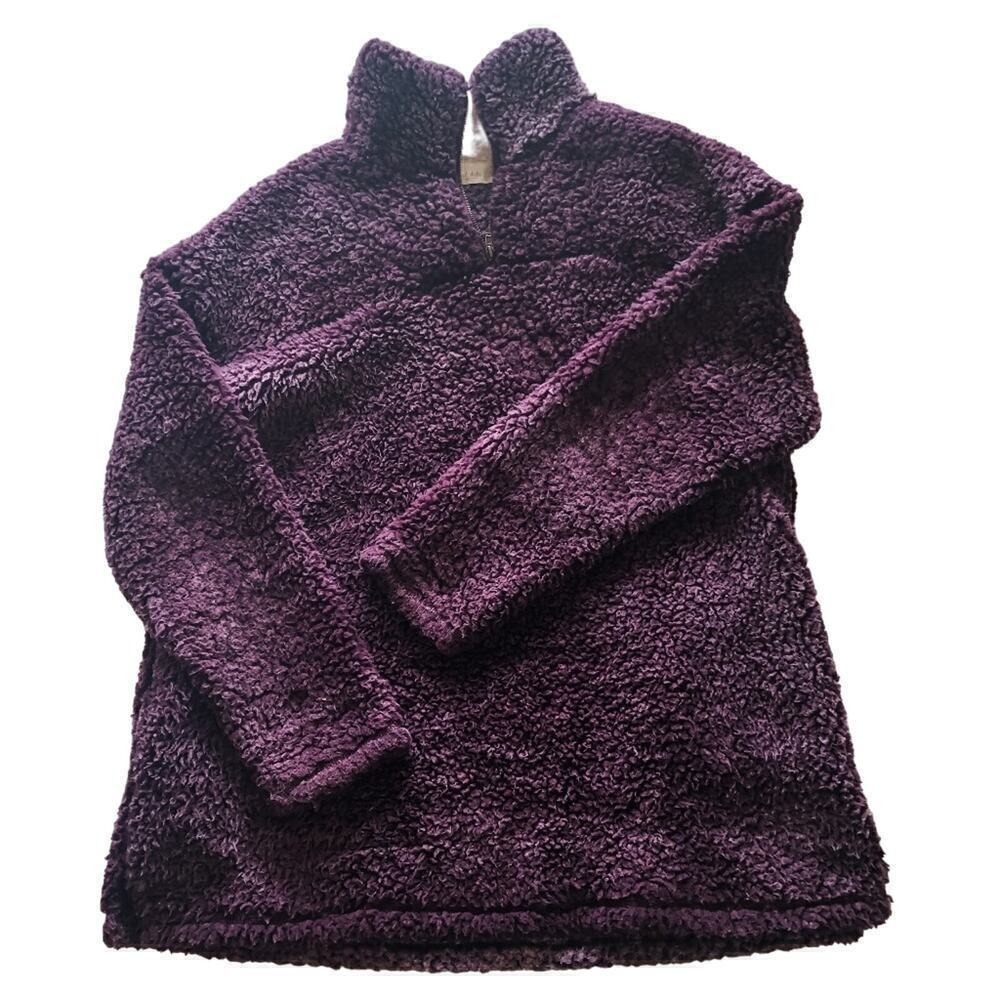 Altar'd State Sherpa Pullover Teddy Bear Purple Sweater Size M